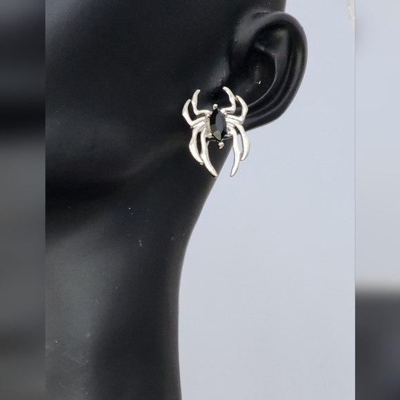 Silver Statement Earrings - Picture 8 of 8